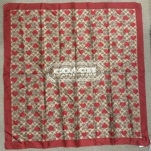 Signature Heart Print Silk Square Scarf
